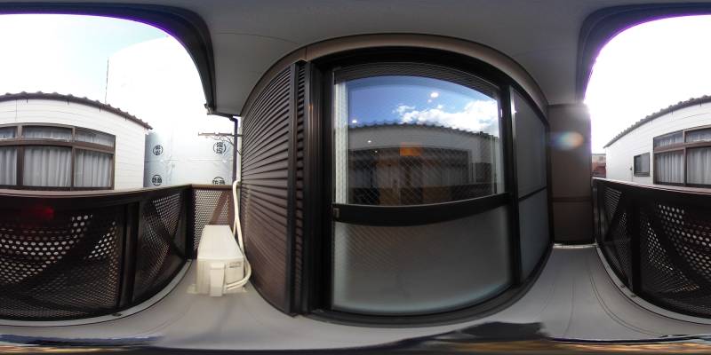 パノラマ画像バルコニー