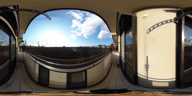 パノラマ画像バルコニー