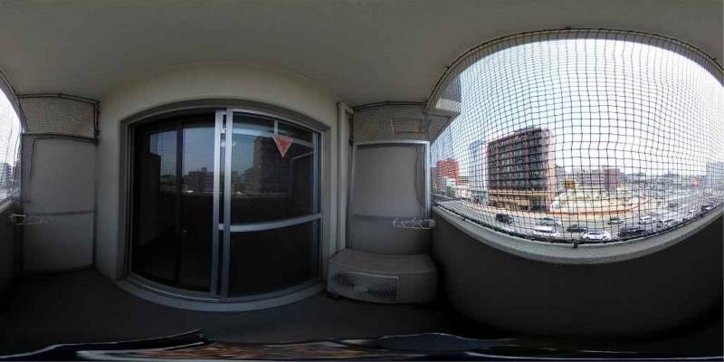 パノラマ画像バルコニー