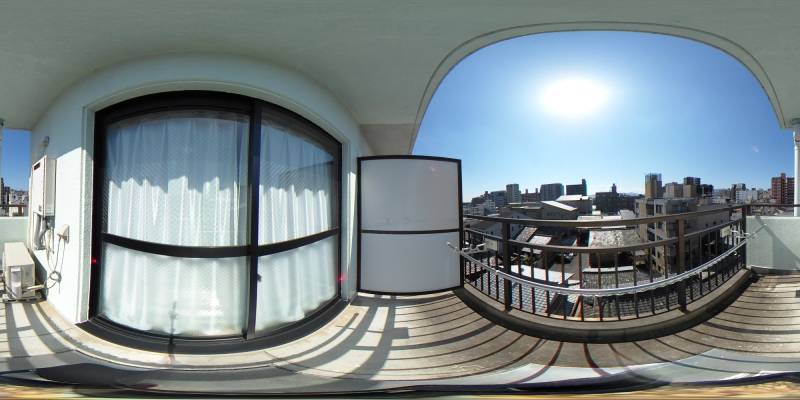 パノラマ画像バルコニー