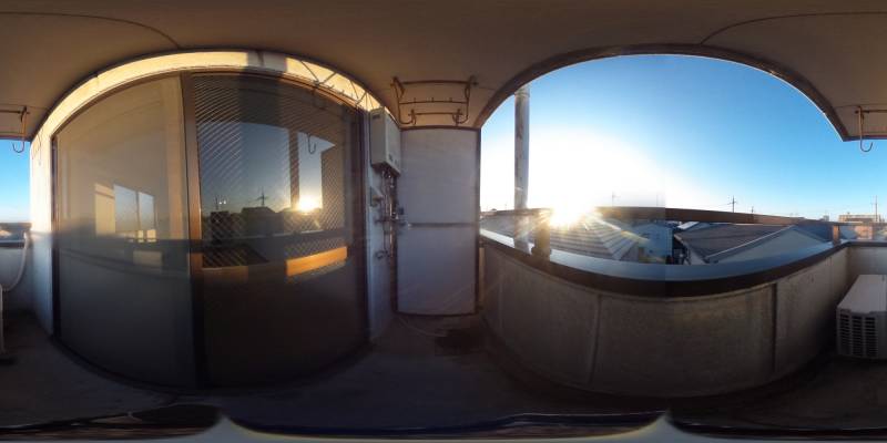 パノラマ画像バルコニー