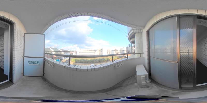 パノラマ画像バルコニー