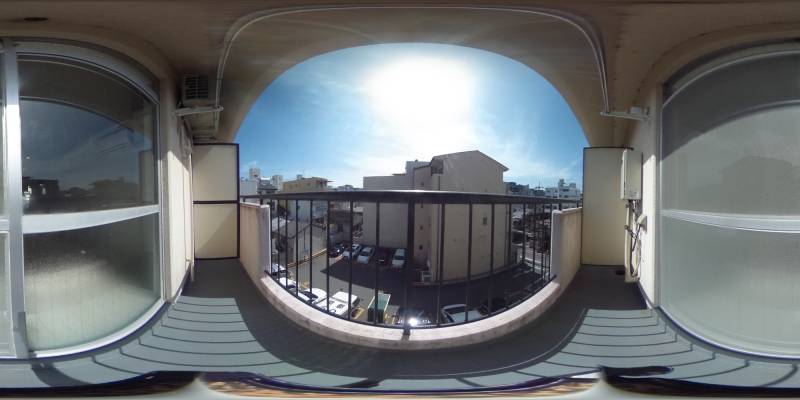 パノラマ画像バルコニー