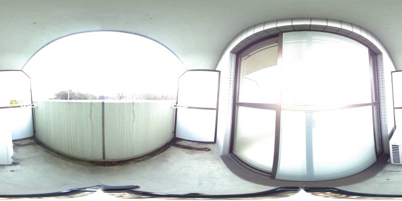 パノラマ画像バルコニー