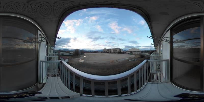 パノラマ画像バルコニー