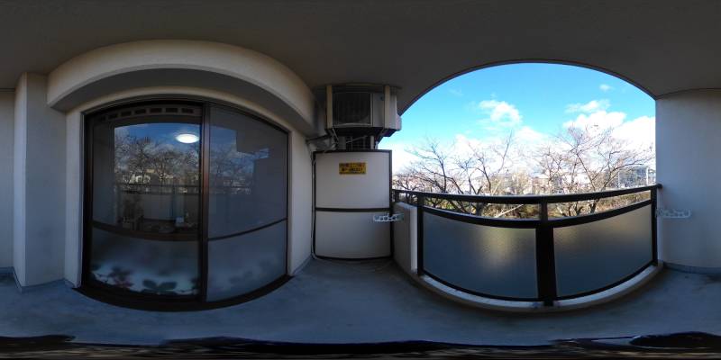 パノラマ画像バルコニー