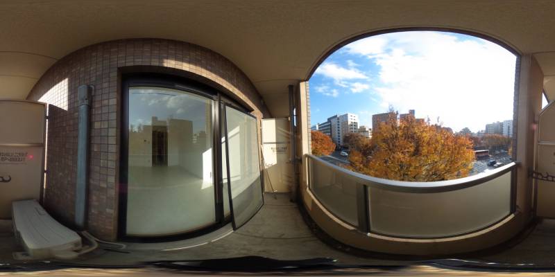 パノラマ画像バルコニー