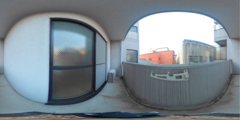 パノラマ画像バルコニー