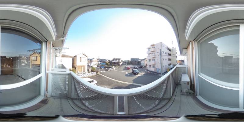 パノラマ画像バルコニー