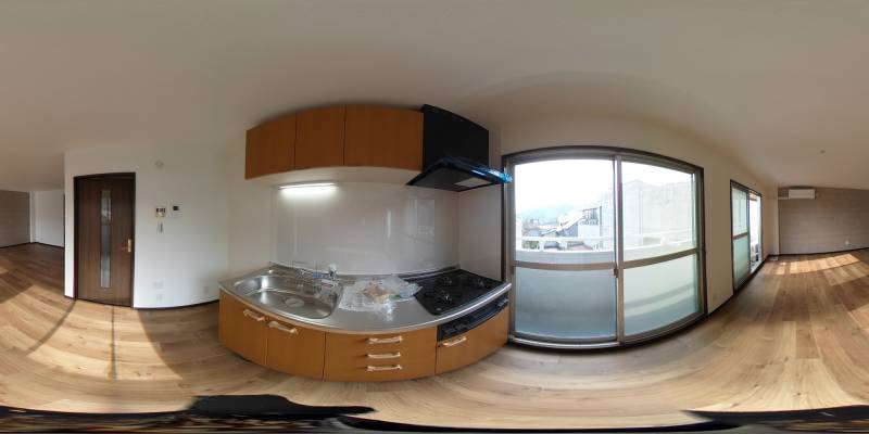 パノラマ画像キッチン