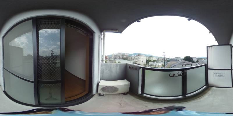 パノラマ画像バルコニー