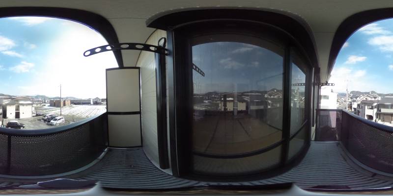 パノラマ画像バルコニー