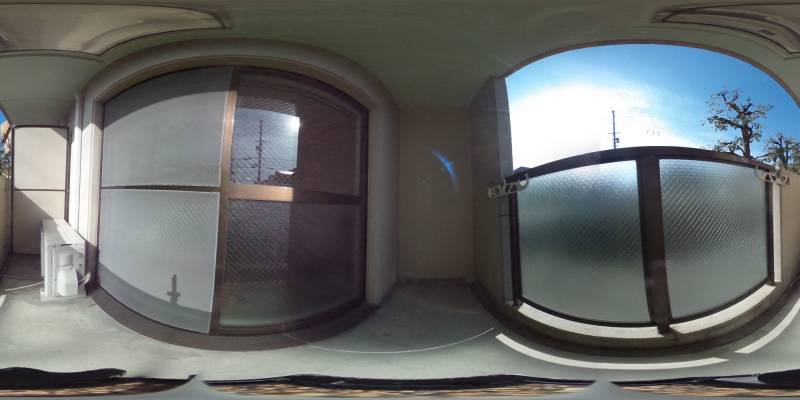 パノラマ画像バルコニー