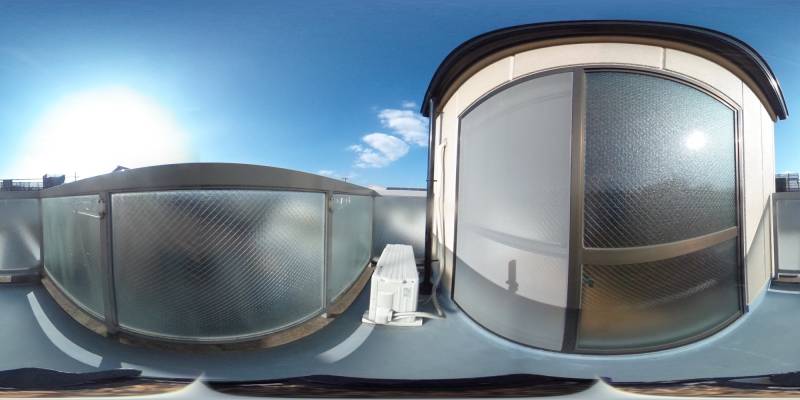 パノラマ画像バルコニー