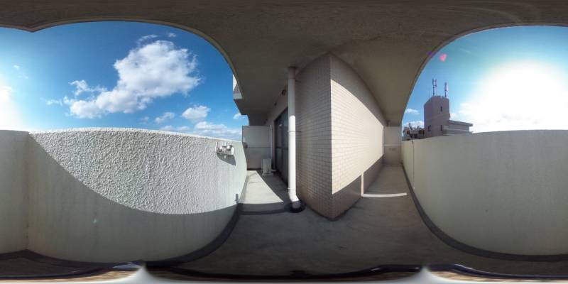 パノラマ画像バルコニー