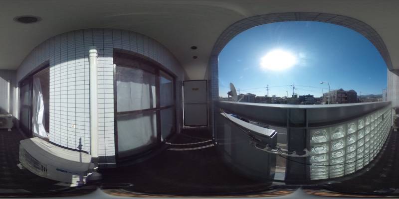 パノラマ画像バルコニー