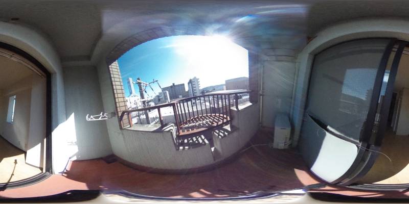 パノラマ画像バルコニー