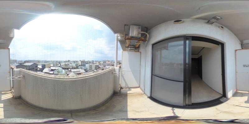 パノラマ画像バルコニー