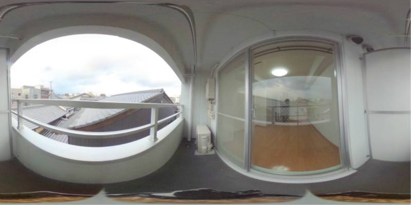 パノラマ画像バルコニー