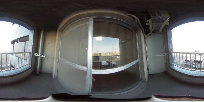 パノラマ画像バルコニー