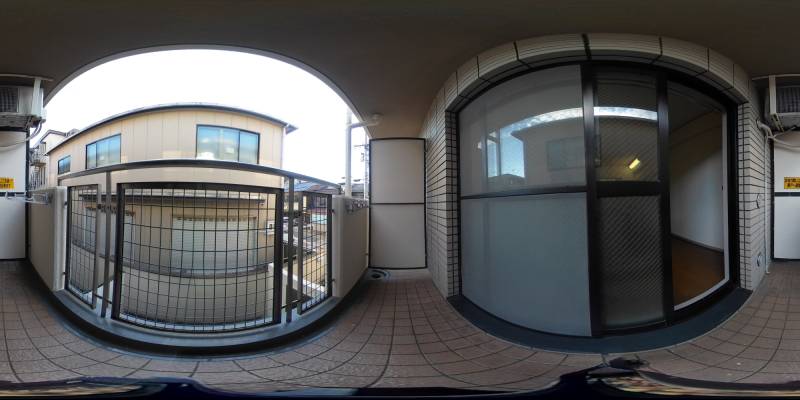 パノラマ画像バルコニー