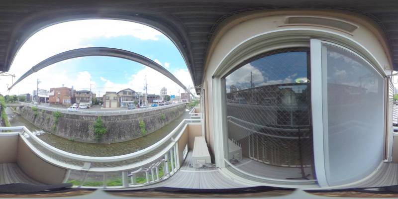 パノラマ画像バルコニー