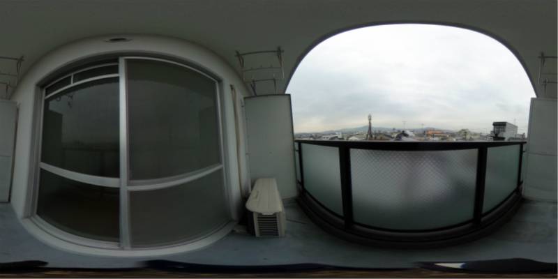 パノラマ画像バルコニー