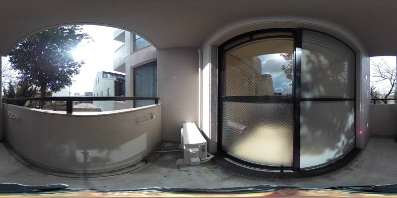 パノラマ画像バルコニー