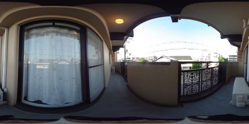 パノラマ画像バルコニー