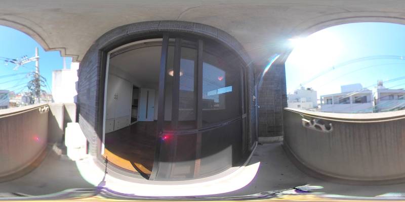 パノラマ画像バルコニー