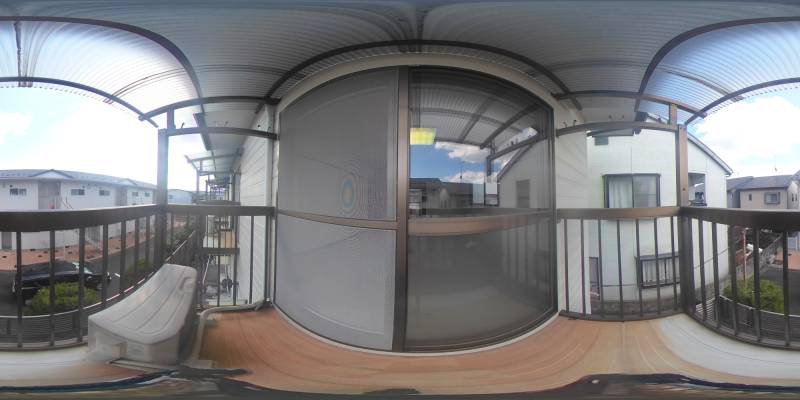 パノラマ画像バルコニー