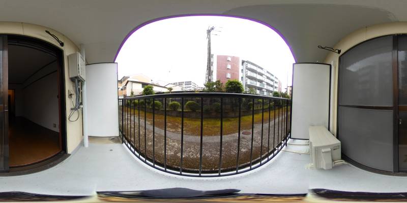 パノラマ画像バルコニー