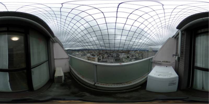 パノラマ画像バルコニー