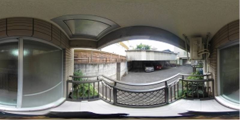 パノラマ画像バルコニー