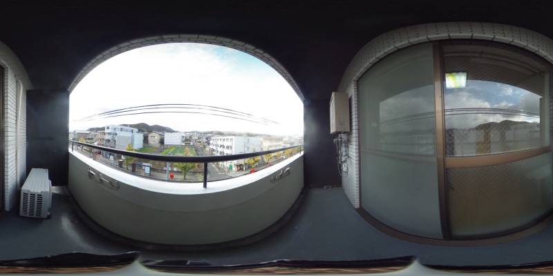 パノラマ画像バルコニー