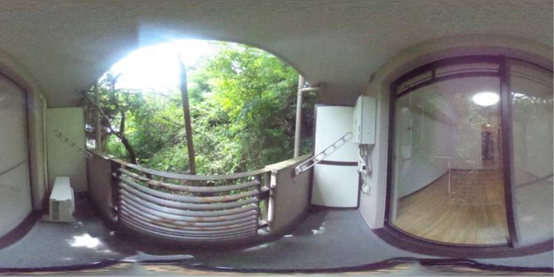 パノラマ画像バルコニー