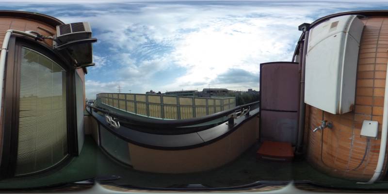 パノラマ画像バルコニー