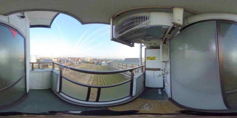 パノラマ画像バルコニー