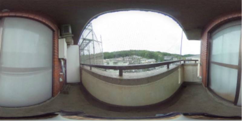 パノラマ画像バルコニー