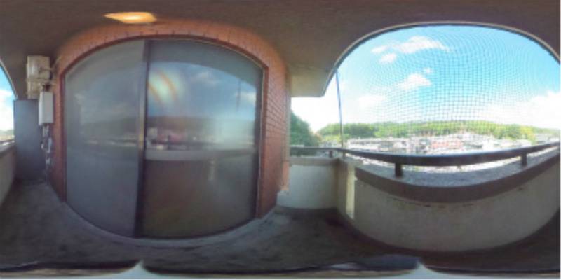 パノラマ画像バルコニー