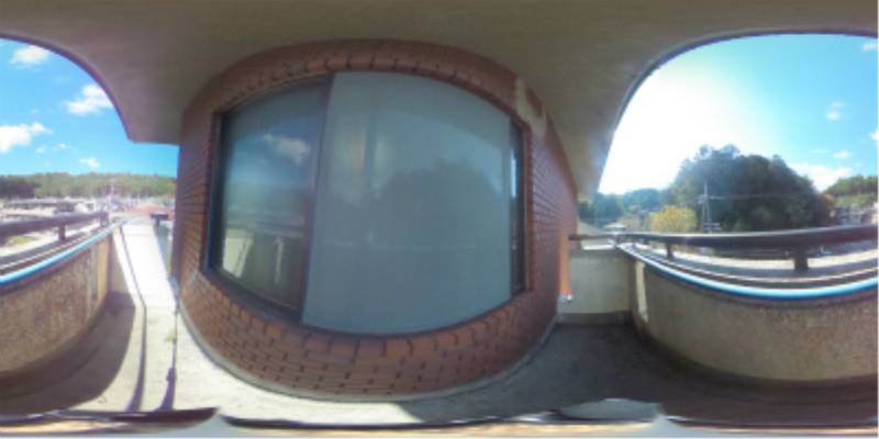 パノラマ画像バルコニー