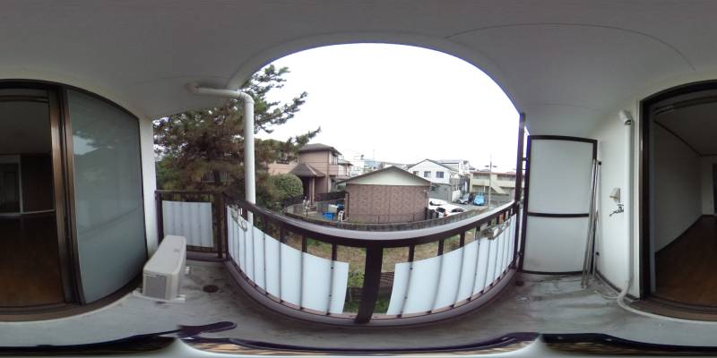 パノラマ画像バルコニー