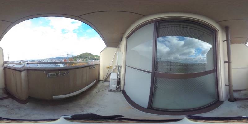 パノラマ画像バルコニー