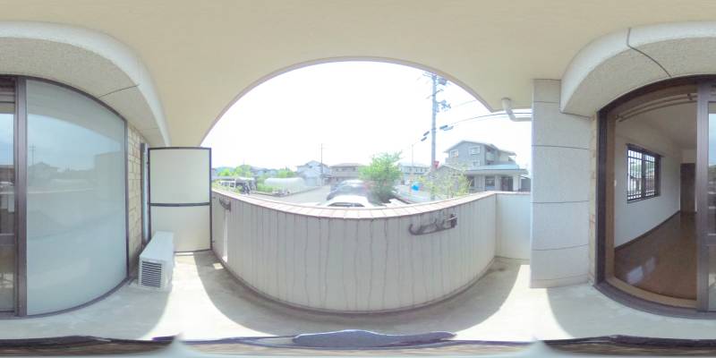 パノラマ画像バルコニー