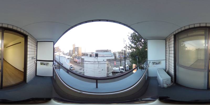 パノラマ画像バルコニー