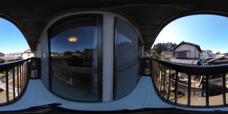 パノラマ画像バルコニー