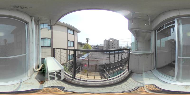 パノラマ画像バルコニー