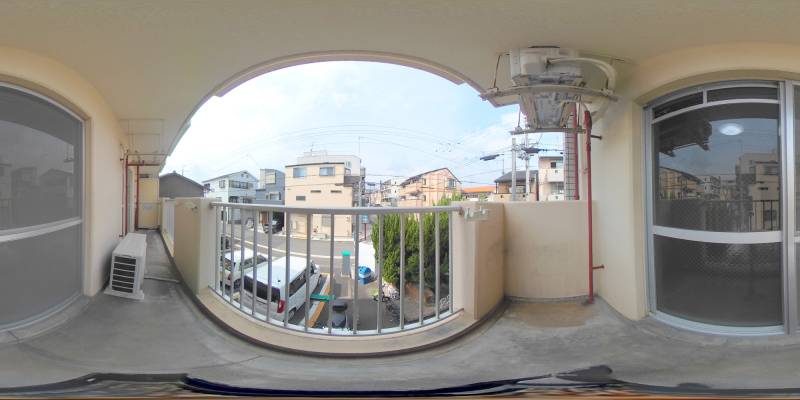 パノラマ画像バルコニー