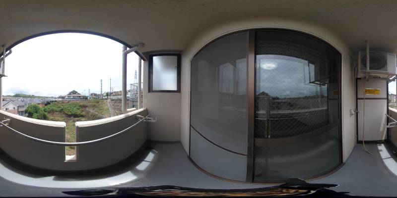 パノラマ画像バルコニー