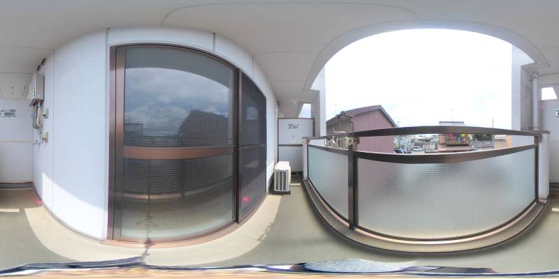 パノラマ画像バルコニー